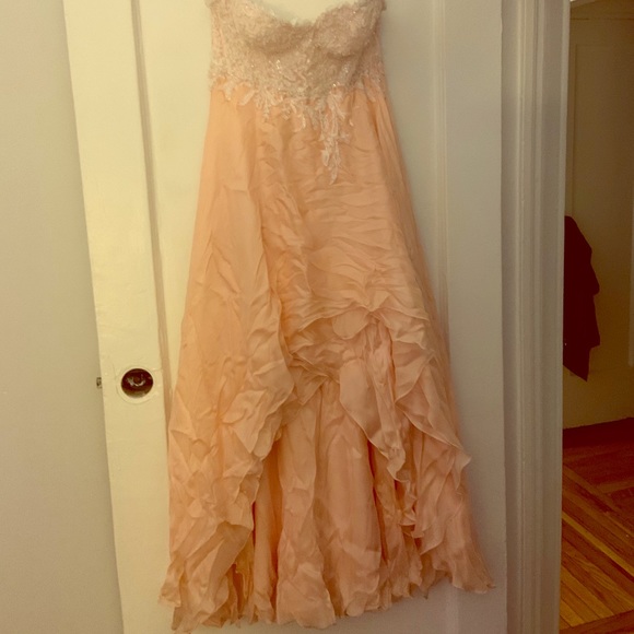 Baby Pink Strapless Max Chaoul High Low - Picture 1 of 4